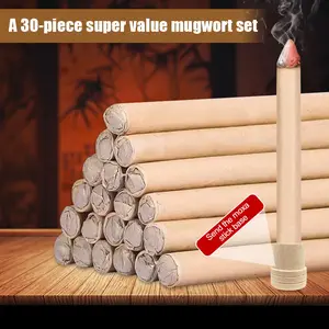 10/20/30pcs aroma moxa sticks Add 1 base, handmade moxa sticks have the effect of repelling mosquitoes and purifying the air, suitable for bedrooms, living rooms, outdoor, bathrooms, etc. Home essential supplies