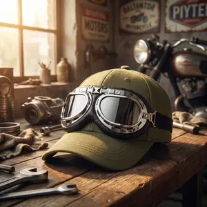 Pilot Baseball Hat with Built-in Sunglasses Retro Street Style Adjustable Lens Peaked Cap Unisex Casual Fashion Visor Cap