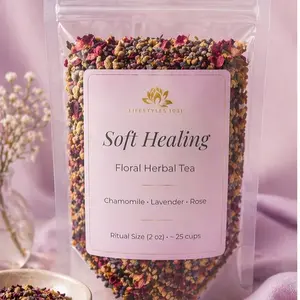 Soft Healing Herbal Tea – Chamomile, Lavender & Rose