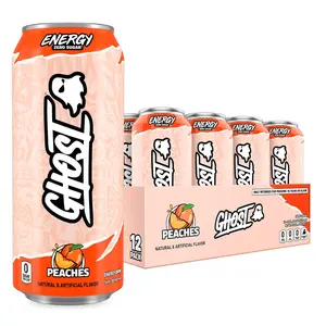 Ghost Energy Drink Peaches 16 oz (Pack of 12)