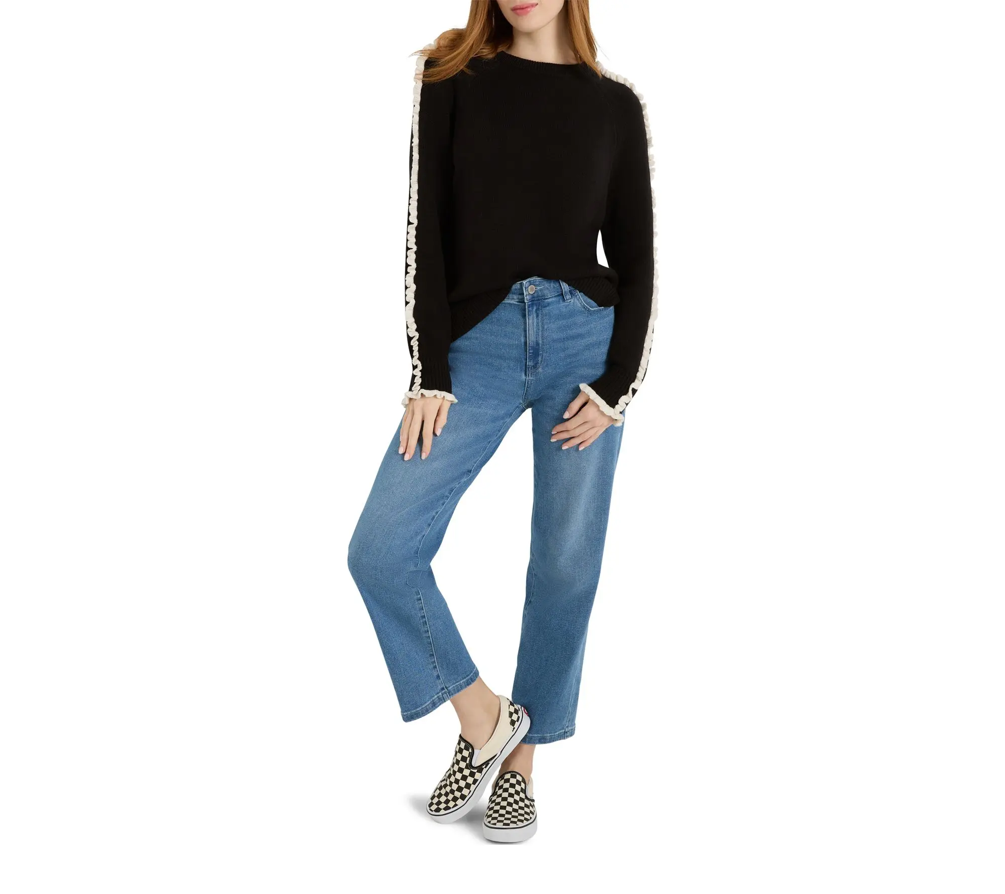 NIC+ZOE Ruffled Down Sweater