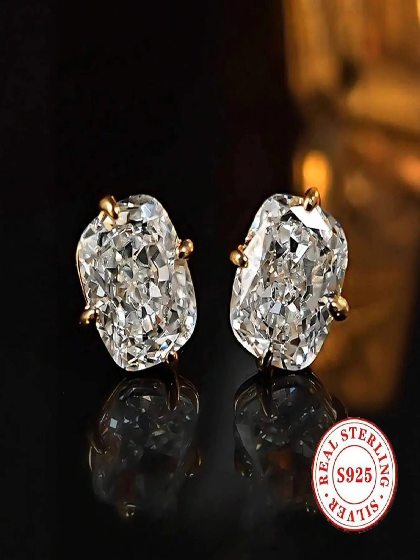 S925 sterling silver cubic zirconia earrings, Party earrings, suitable for women to attend parties, dates, anniversaries, also an ideal gift for Valentine's Day, anti allergy, Earrings Hypoallergenic, Earrings Jewelry