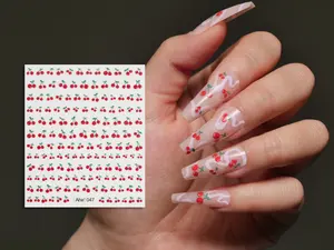 Red Cherry Nail Art Sticker