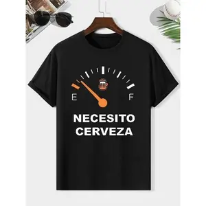 Men's Regular Fit Letter Graphic Round Neck Tee, Casual Short Sleeve Crew Neck T-shirt for Summer, Fashion Men's Top for Daily Wear, Crewneck Graphic Tees, Men's T Shirts classic  rock  tee moon  rocks macco