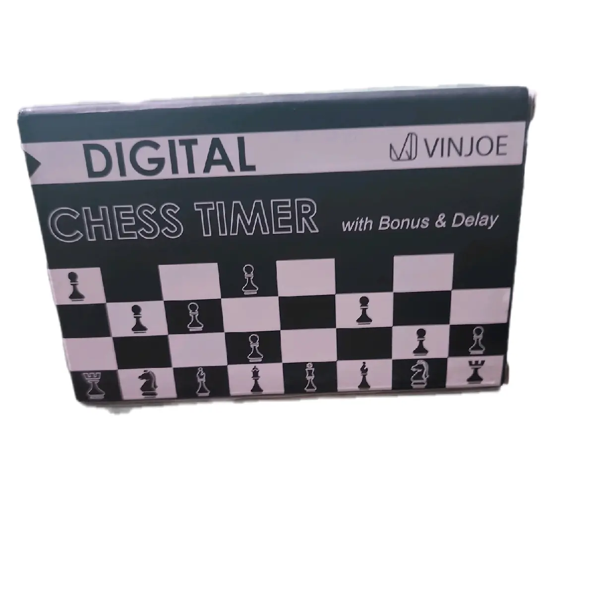 Vinjoe Digital Chess Timer Set - Fun Tabletop Strategy Board Game with Chess Board, Educational Gift for Kids & Family, Fun Tabletop Game, Strategy Board Games