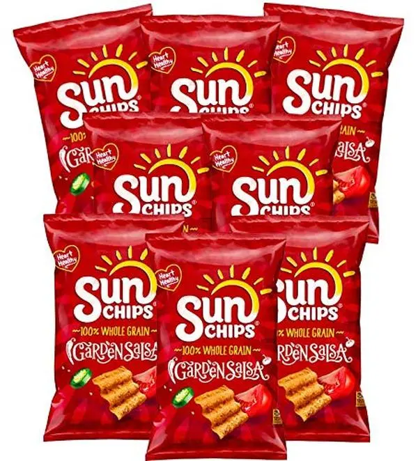 Sunchips Garden Salsa Multigrain Snack 1.5 Ounce Pack of 8 Crispy Crunchy with Whole Grain Ingredients