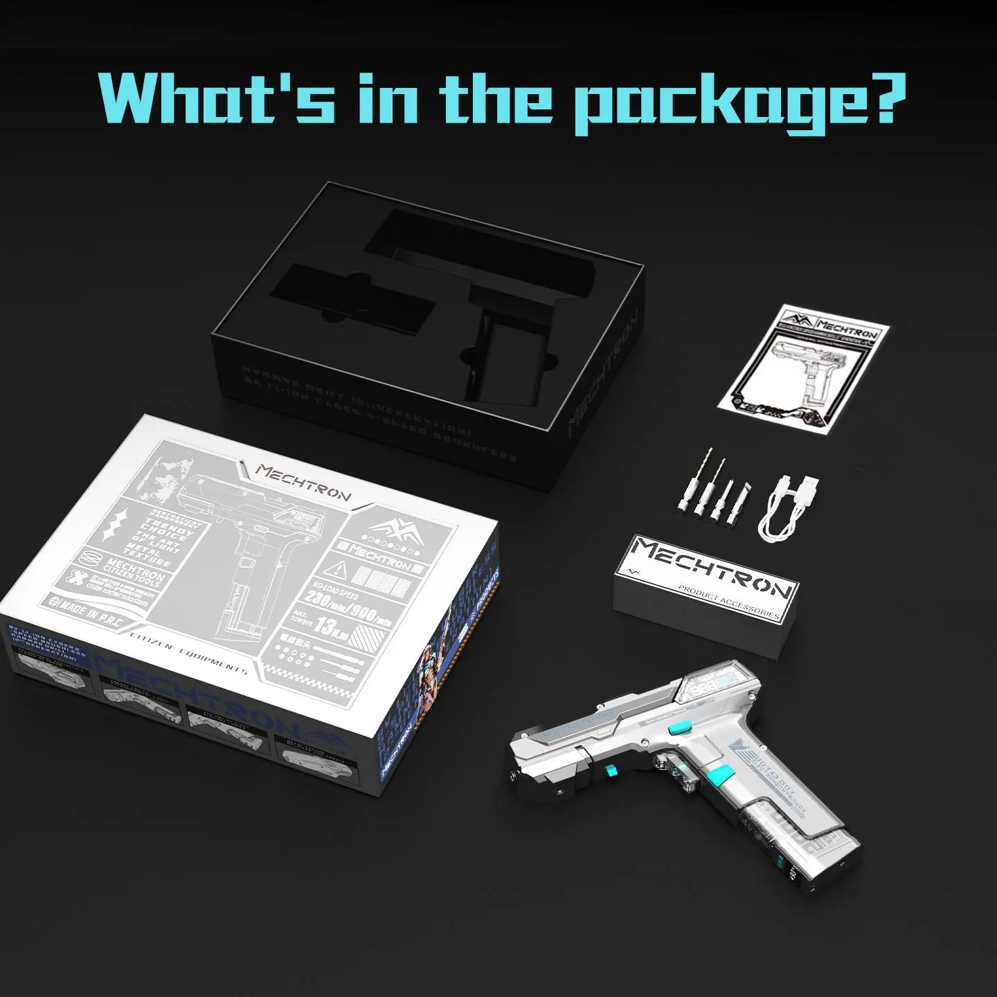 MECHTRON Boys' E-Sports Desk Setup Trendy Toy Gift AI Smart Electric Drill for Screw Removal & Hole Drilling