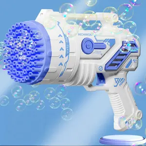 【Summervibes】2026 Round Bubble Machine for Kids, Automatic Bubble Blower with Colorful Lights and Music, Outdoor Backyard Toy for Parent Kid Summer Play