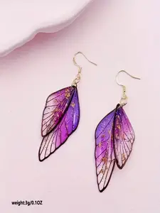 New Resin Butterfly Wing Earrings, Fashionable Personalized Cicada Wing Ear Studs, Women's Jewelry Accessories, Trendy Ear Rings