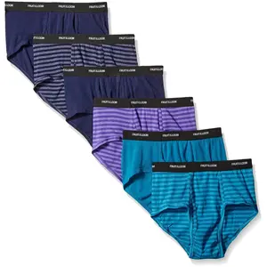 Fruit Of The Loom Mens 6-Pack Stripes/Solids Fashion Briefs