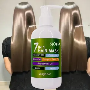 【Mother's Day gift】SJOPA 7in 1 HAIR MASK Deep Conditioning Split Ends Soften Hair y Hair for Dry Hair Hydrating Enriched with Rosemary Oil Castor Oil Batana Oil Pumpkin Seed Oil Peppermint Oil Biotin Keratin