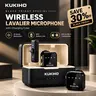 KUKIHO Wireless Cordless Lavalier Microphone - Chargeable Dual Mic for 2, Charging Case, 164ft Range, 80 Hours Batteries, Smart Noise Cancel, USB-C, 5V, 1-Touch Recording, USB Streaming Mic, Vlogging Equipment for Smartphone Videos,techvibes