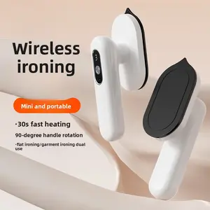 Wireless Ironing Machine - Mini Portable Cordless Ironing Tool for Clothes Shaving Shaping and Hair Removal with 30s Fast Heating and 90 Degree Handle Rotation Travel Steamer Iron