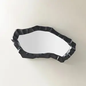 Z Gallerie Islay Wall Mirror - Black Decor Glass mirror wall Metal Set Minimalist Reflection