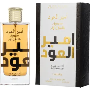 Lattafa Ameer Al Oudh Intense Oud Unisex Eau De Parfum (EDP) - Refreshing Scent, Herbal Finish, Vanilla Sugar Notes, Spray Bottle Application