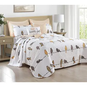 Lush Decor Rowley Birds Reversible Quilt King