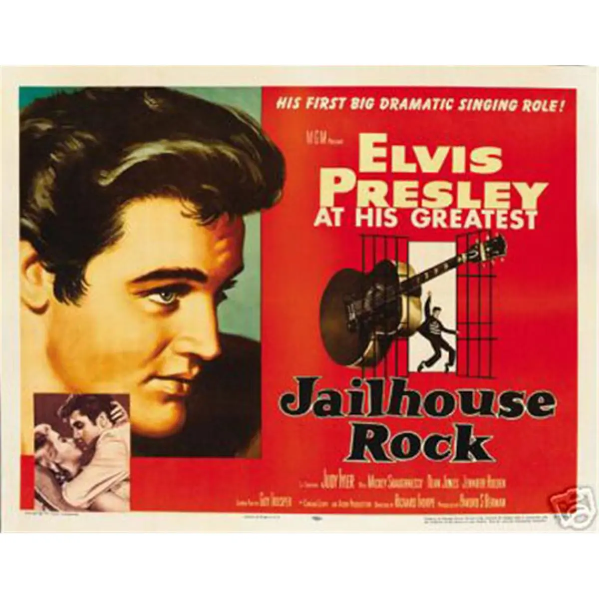 Hot Stuff Enterprise 7251 Jailhouse Rock Elvis Presley Print Poster, 12x18 in Elvis Theme Home Wall Art, Decorative Artwork for Room Decor, Bedroom Art, Standard Size