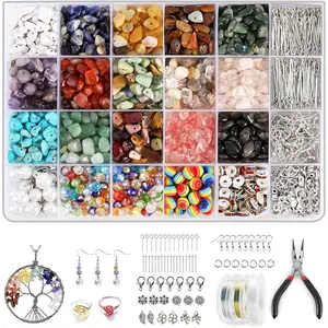 Jewelr Making Supplies Kit for Adults - 1200 Crstal Beads, Jewelr Pliers, Earring Hooks, Necklace Clasp, Beading Wire - DI Bracelets/Earrings/Rings for Beginners & Professional