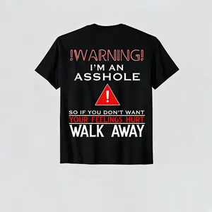 Anti Social Shirt Warning I'm An T-Shirt Adult Humor Menswear Man Tropical Casual Crewneck