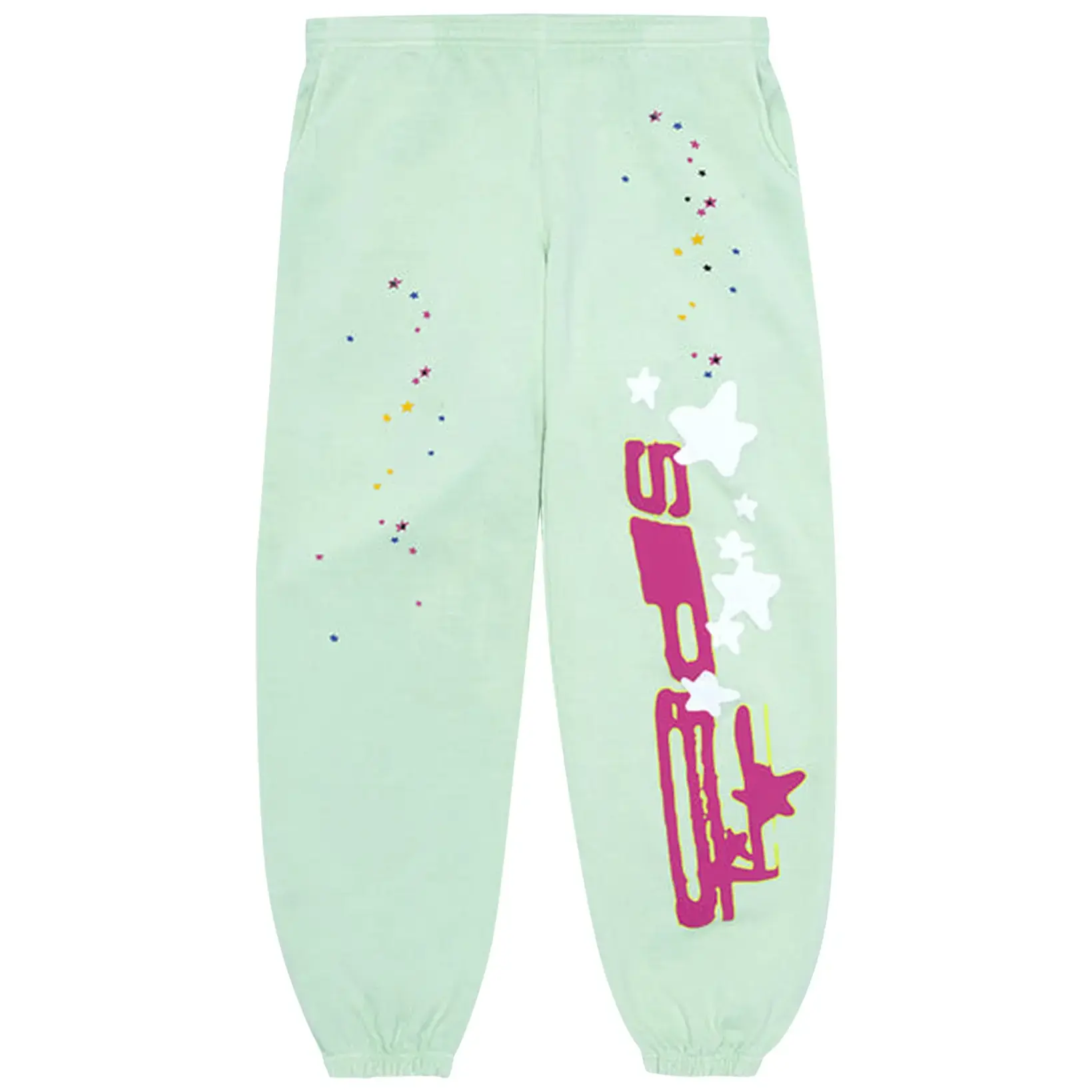 Sp5der Mint Men's Full-Length Athleisure Style Pants, Casual Street Sweatpants, Sporty Joggers Pants