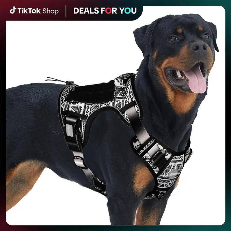 AUROTH Tactical Bohemia Dog Harness for Small to Large Dogs , Durable Reflective Dog Harness, Easy to Control, Large Dogs No Pull Adjustable Pet Harness, Dog & Cat Accessories, Pet Supplies