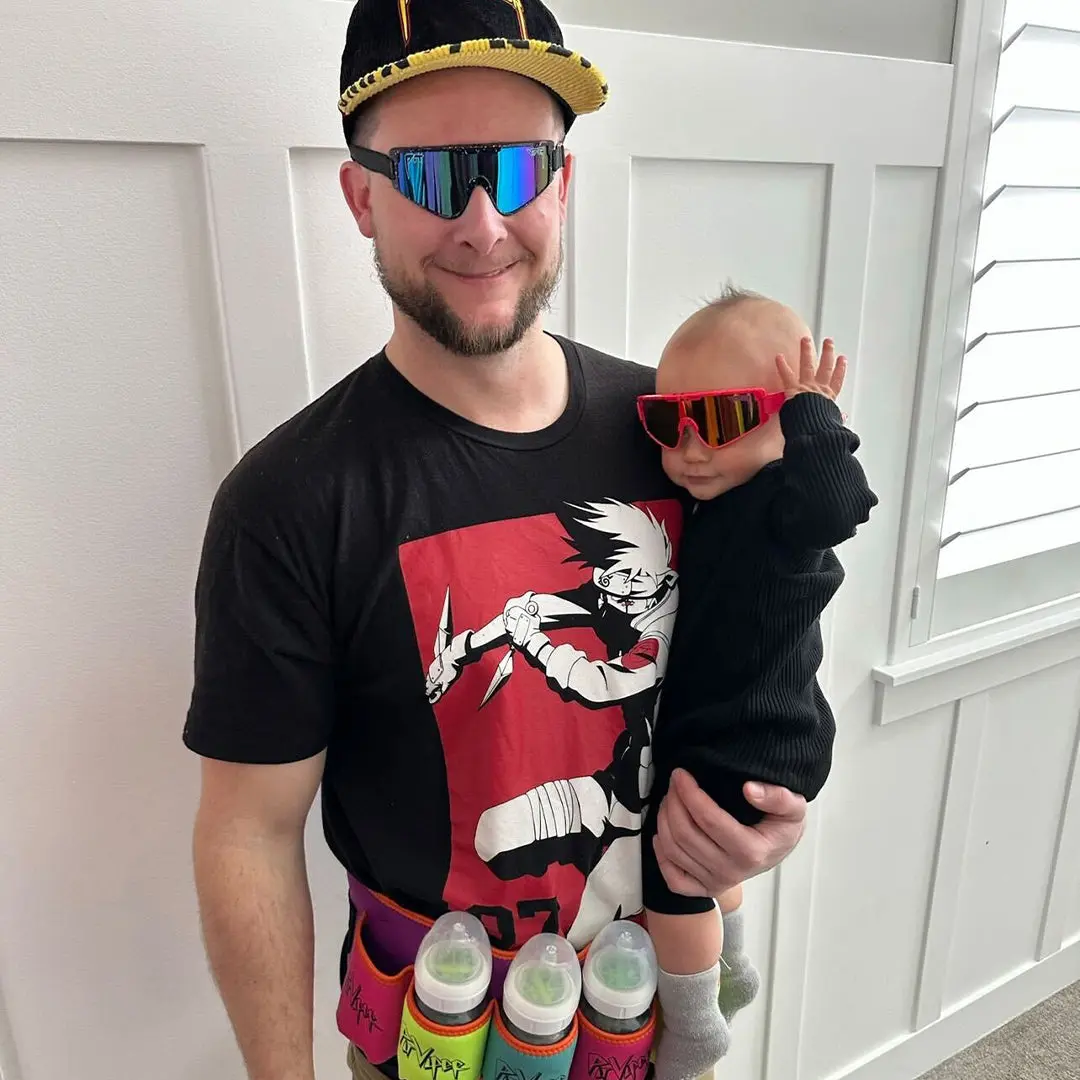 The Midnight Baby Vipes Blue Lens Sports Sunglasses in Black The Midnight Baby Vipes Blue Lens Sports Sunglasses in Black