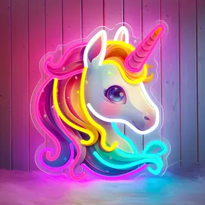 Unicorn Neon Light, Wall Decoration LED Light, Easy Installation, Dimmable, USBPowered, Suitable For Bedroom, Classroom, Party, Selected Gift, Holiday Lights, WarmLights, Holiday Parties