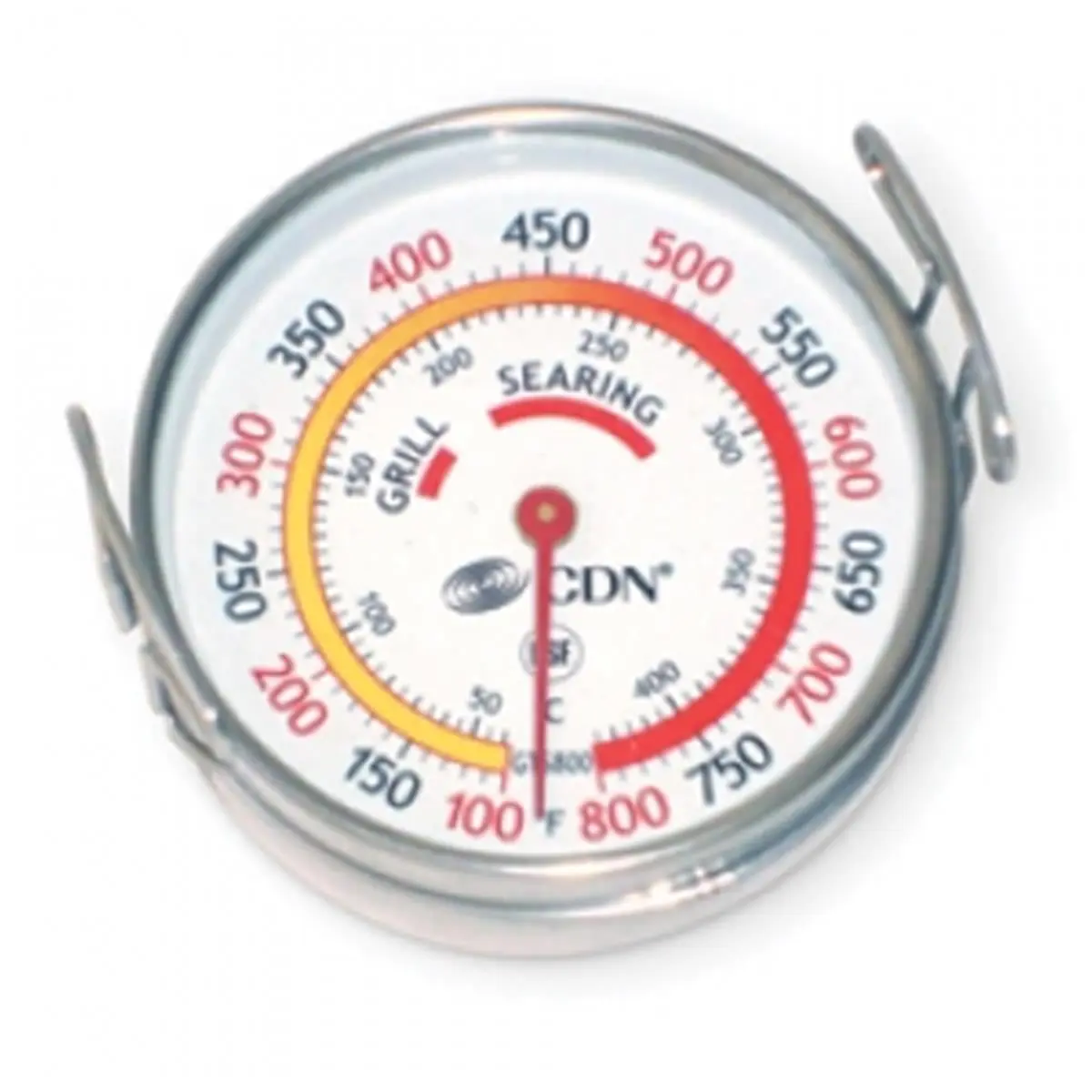 CDN GTS800X ProAccurate Stainless-Steel High Heat Kitchen Thermometer - NSF Certified, Shatterproof Dial Gauge with 2.25 inches Size, Target Indic., Grill Use Kitchen Gadget