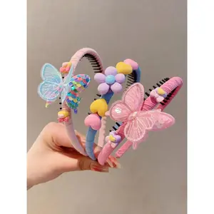 Cute Butterfly & Flower & Heart Design Hair Hoop, Colorful Sequin Decor Hair Hoop, Non-slip Headbands, Fashion Hair Accessories for Girls & Women, Unique Gifts for Women, Abs Material