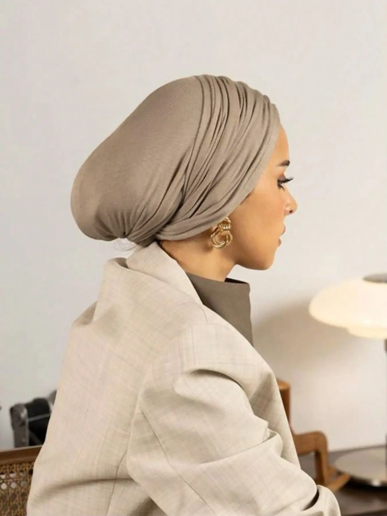 Women's Solid Color Square Scarf Headscarf, Head Scarf Turbans, Turban Hijab, Turban Wraps, Fashionable and Comfortable Design, Breathable Small Hat, Perfect for Daily Use or Gifts