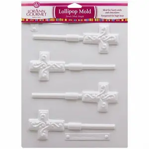 Cross Hard Candy Lollipop Mold – Food-Safe Plastic
