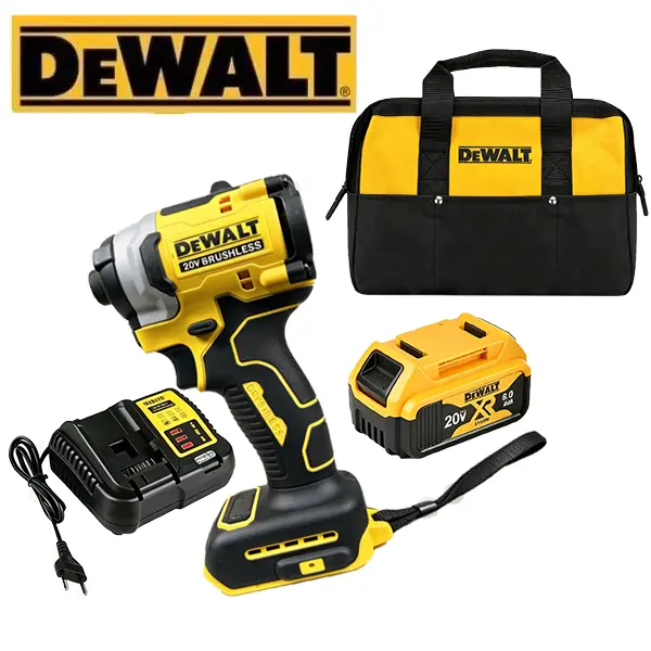 DEWALT DCF850 20V Brushless Cordless Impact Driver - High Torque 1/4-Inch Hex Power Tool with 205Nm Torque, 3250 RPM Speed, 3-Speed Control and LED Light for DIY, Woodworking, Construction, Automotive Repair and Home Maintenance professional work