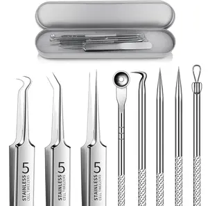 8PCS Blackhead Extractor, Pimple Popper, Blackhead Remover, Black Head Remover For Nose, Precision Pimple Popper Tool Kit