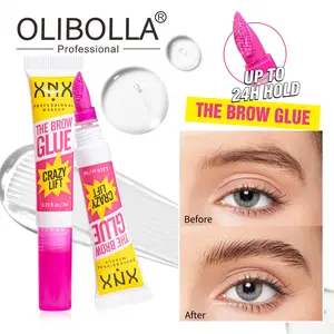 OLIBOLLA Crazy Lift Brow Glue, Waterproof Long Lasting 3D Shaping Eyebrow Gel, Eyebrow Makeup Gel, Eyebrow Styling Gel for Natural Wild Brows, Eyebrow Liquid, Eyebrow Products