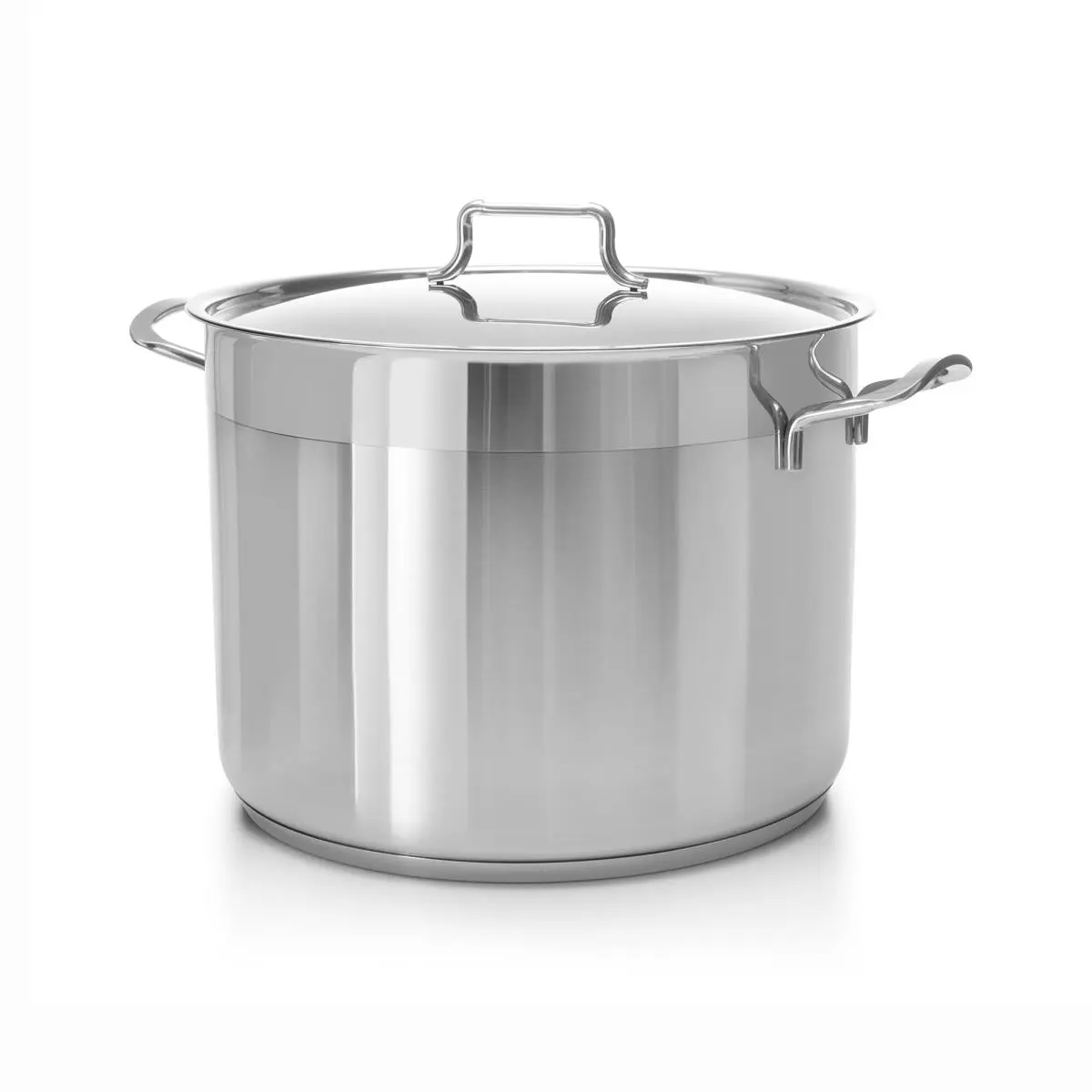 Hascevher H4 4 qt. Classic 18x10 Stainless Steel StockPot with Lid, Handles, Oven-Safe, Induction-Ready Cookware