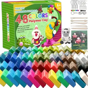48 Colors Soft Clay DIY Kit with Tools, Handmade Art Set, Perfect Christmas and Halloween Gift, DIY Shaping Clay Mud Set