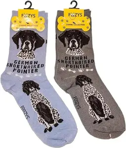 German Shepherd Shorthaired Pointer Unisex Crew Socks (2 pairs)