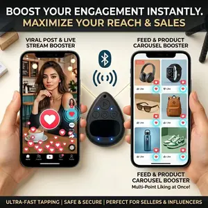 Wireless Auto Clicker for iPhone, Bluetooth Phone Screen Tapper with Battery for Hands Free, Silent & Adjustable Speed Finger Clicker for Tiktok Live Broadcasts Likes, Gaming, Reward Task