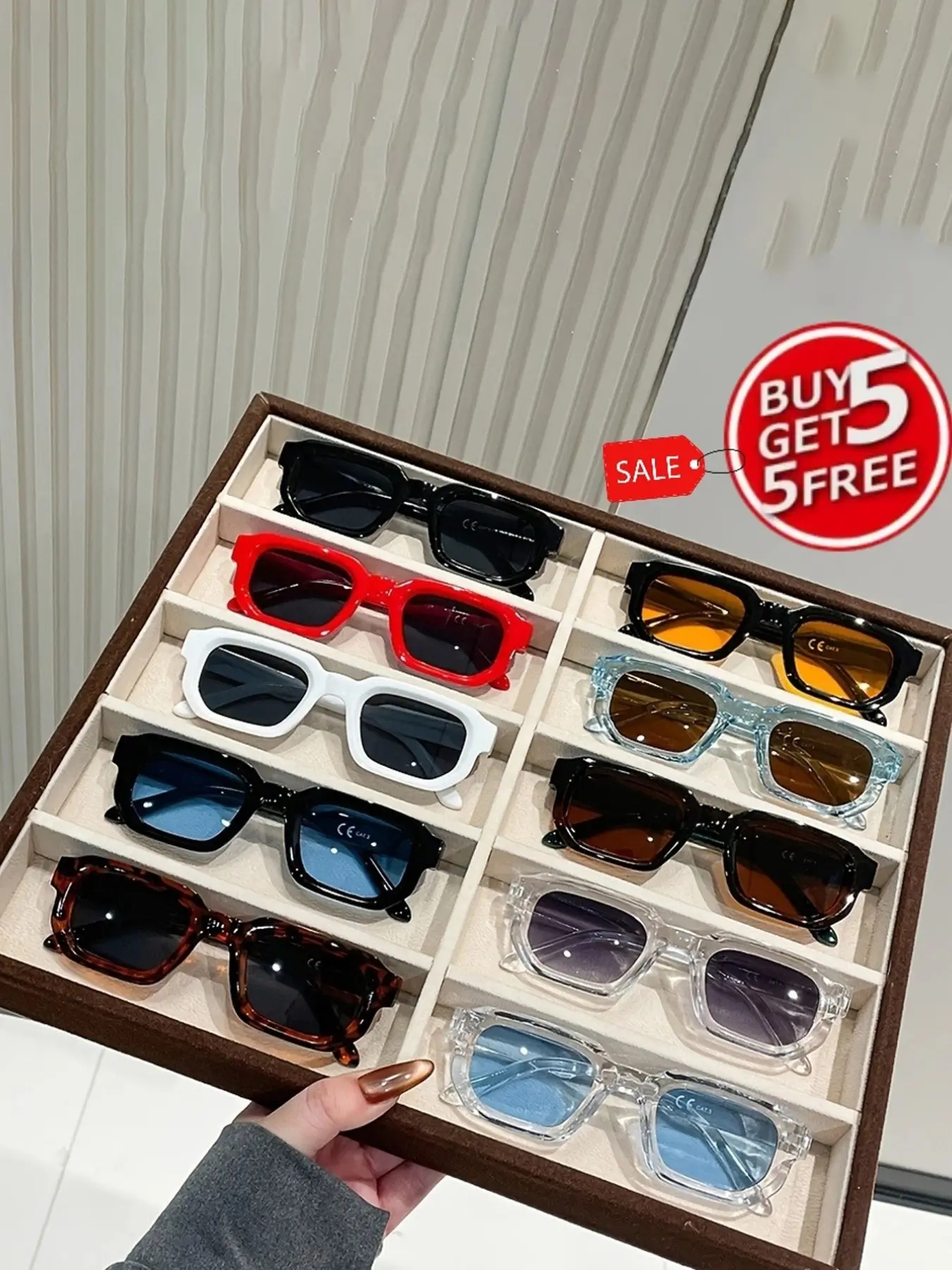 10 Pcs Elegant Fashion Small Frame Glasses Set, Unisex Multicolor Combo, Perfect for Daily Gifts and Street Photography, Street Style Shades