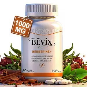Natural Metabolism & Blood Sugar Support – BEVIX Berberine 1000mg with Ceylon Cinnamon, EGCG & Chromium, 3rd Party Tested, Non-GMO Vegan Capsules