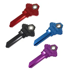 Metal Magnetic House Keychains (4-Pack) - Kwikset Compatible, 13/16″ (w) x 2-3/16″ (l) Aluminium Alloy, Durable Fashion Accessory for Key Organization with Key Cutting Support