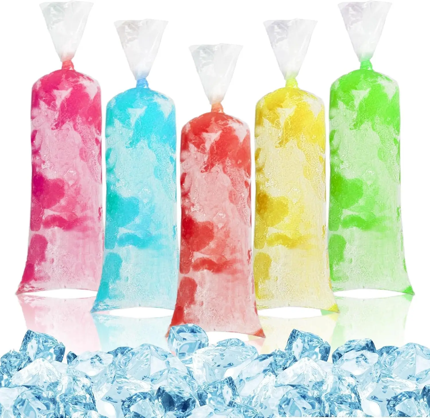 100 Rectangular Ice Candy Plastic Bags (4x12 in) - Kitchenware Freeze Wrappers, Freeze Easy Food Storage for Homemade Treats, Mexican Bolis de Hielo