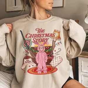 [Sale off up to 50%] Funny Christmas Movie Sweatshirt, Leg Lamp Christmas, The Christmas Story Shirt, Oh Fudge Holiday Gift, streetwear graphic tee
