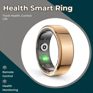 2026 New Model Wireless Wearable Smart Ring - Durable Stainless Steel Sports & Outdoor Pedometer, Water-Resistant Health Tracker with Step Counting, Heart Rate Monitoring, Sleep Analysis, Stress Detection, Remote Functionality