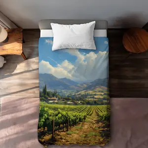 360 Stand Twin Size Decorative Duvet Cover - Breathable Microfiber Fabric, Exotic Farm Brown Nature Scene Print, Bedroom Bedding Set, Machine Washable Duvet, Contemporary Home Decor Essential for Twin Size Beds, Microfiber Duvet Covers