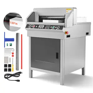 【Spotlight Day】VEVOR Electric Paper Cutter, Heavy Duty Metal Paper Cutter Machine, 18.9 inch Cutting Width, 1.97 inch Cutting Thickness, Electric Hydraulic Guillotine Trimmer with Infrared Function & Spare Blade