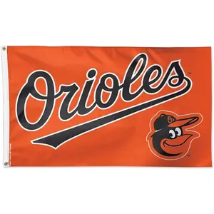 Orioles Classic Script & Bird Logo Flag - Fade Resistant Polyester Banner