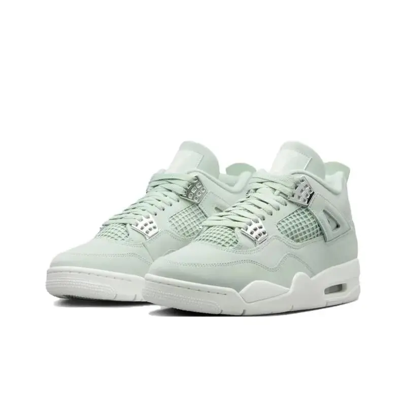 Jordan 4 Retro Seafoam Sail (Women's) Closed Runner HV0823-003 New Trendy Running Shoes Athletic Running Shoes