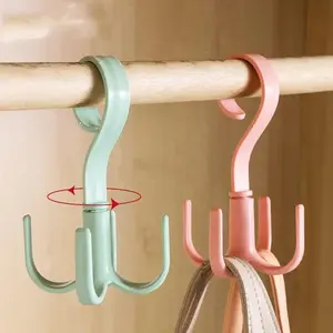Classic 360° Rotating Plastic Flower Ring Hanger, Space Saving Organizer for Bags, Scarves, and Belts, Must-Have Closet Accessory