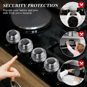 Gas Stove Switch Cover, Stove Natural Gas Knob Protector, Oil-Proof Dirt-Proof Dust-Proof, Effectively Protects Gas Buttons, Clean And Easy to Clean